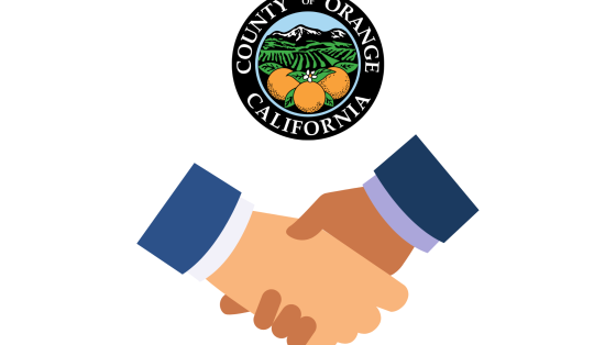 County Seal and shaking hands icon